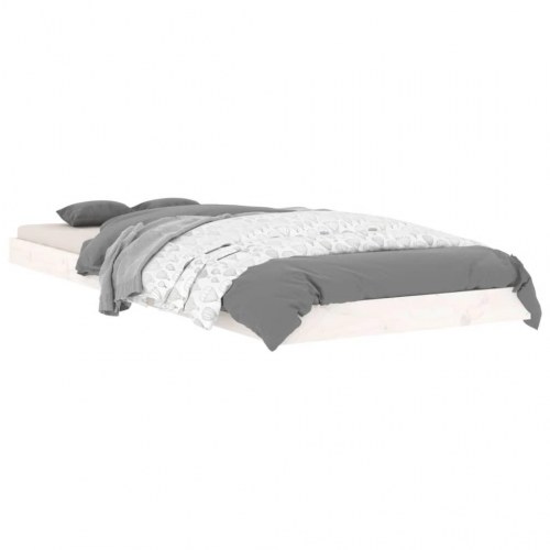Sengeramme 75×190 cm - Small Single i massivt fyrretræ, hvid