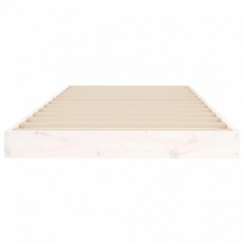 Sengeramme 75×190 cm - Small Single i massivt fyrretræ, hvid
