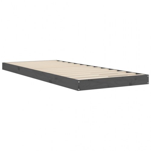 Sengeramme 75x190 cm Small Single massivt fyrretræ grå