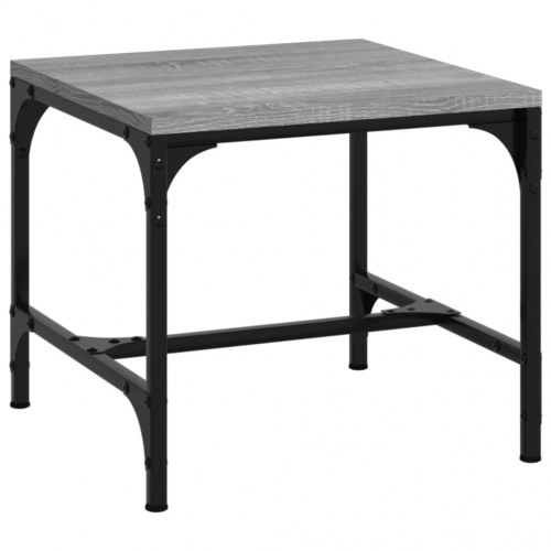 Sideborde - 2 stk. 40 × 40 × 35 cm i grå sonoma-eg, konstrueret træ med stålstel