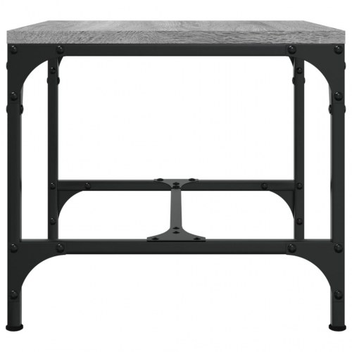 Sideborde - 2 stk. 40 × 40 × 35 cm i grå sonoma-eg, konstrueret træ med stålstel