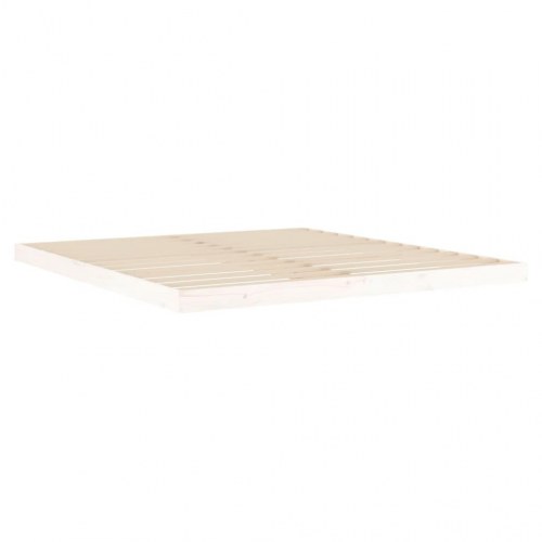 Sengeramme 180x200 cm massivt fyrretræ hvid