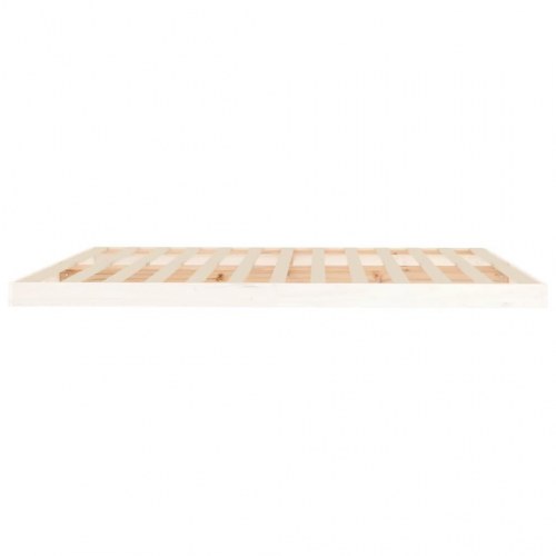 Sengeramme 180x200 cm massivt fyrretræ hvid