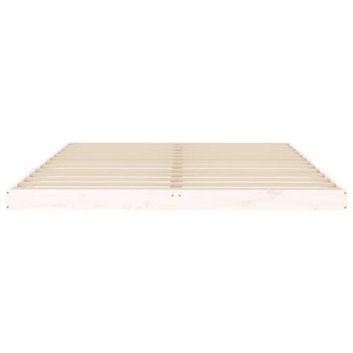 Sengeramme 150x200 cm kingsize massivt fyrretræ hvid