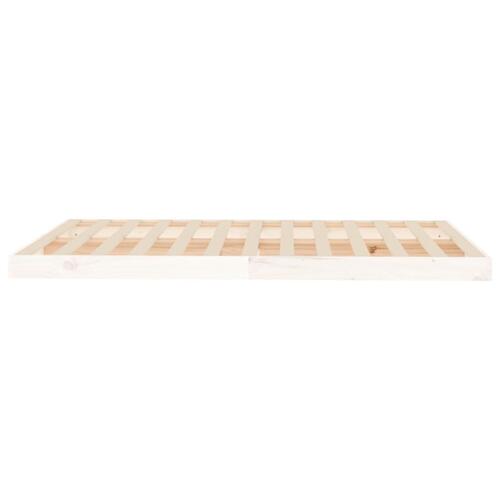 Sengeramme 120x190 cm Small Double massivt fyrretræ hvid