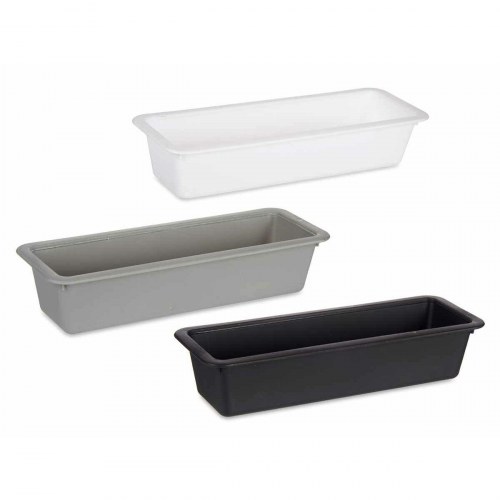 Kinvara bestikholder - hvid/sort/grå, naturgummi & polypropylen, 8,5 × 5 × 24 cm (36 stk.)