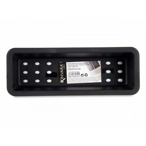 Kinvara bestikholder - hvid/sort/grå, naturgummi & polypropylen, 8,5 × 5 × 24 cm (36 stk.)