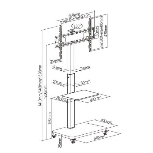 TV-holder TM Electron 40 kg