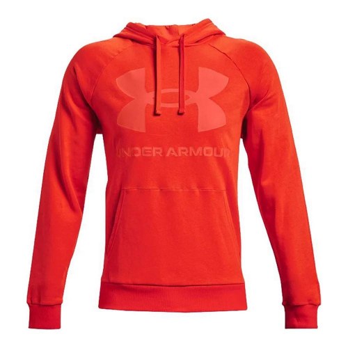 Hættetrøje til Mænd Under Armour Rival Fleece Big Logo Orange - XL