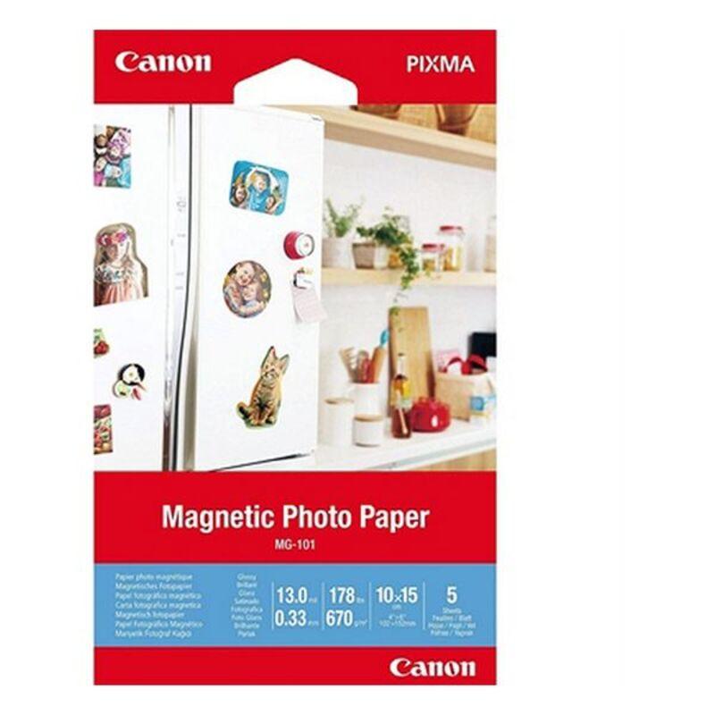 Fotopapir Glans Canon Magnetic Photo Paper Mg-101 10×15 Cm 5 Ark