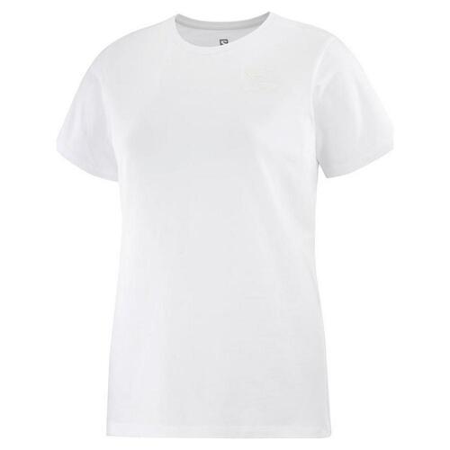 Kortærmet T-shirt til Kvinder Salomon Small Logo Hvid S