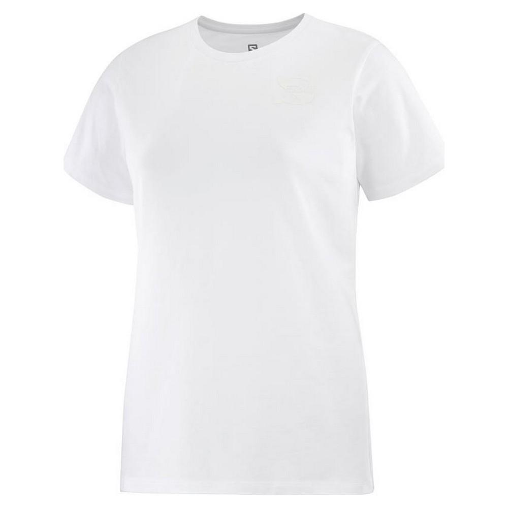 Kortærmet T-shirt til Kvinder Salomon Small Logo Hvid S
