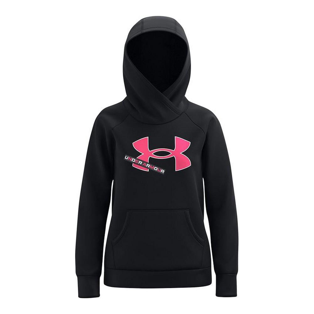 Sweatee Shirt Med Hætte Til Piger Under Armour Fleece Logo Sort