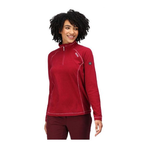 Regatta Montes Lightweight half-zip fleecetrøje dame - rød (str. 18)