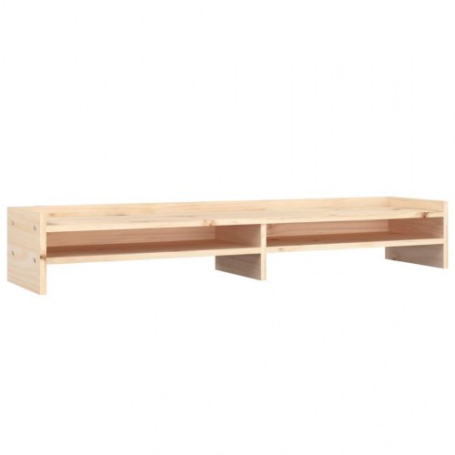Skærmholder i massivt fyrretræ 100×24×16 cm - dobbeltskærm stander