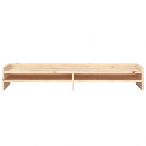 Skærmholder i massivt fyrretræ 100×24×16 cm - dobbeltskærm stander