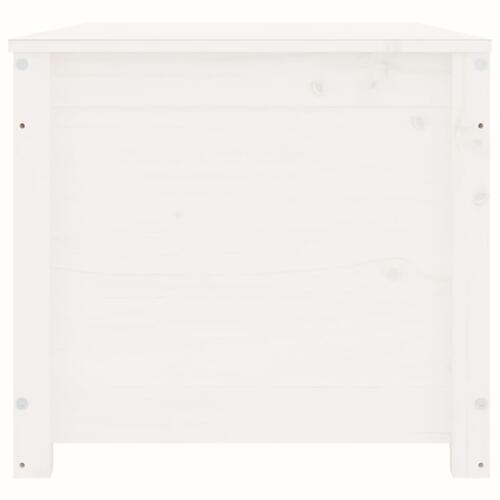 Opbevaringskasse 110x50x45,5 cm massivt fyrretræ hvid