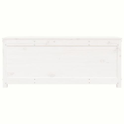Opbevaringskasse 110x50x45,5 cm massivt fyrretræ hvid