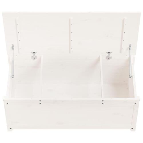 Opbevaringskasse 110x50x45,5 cm massivt fyrretræ hvid