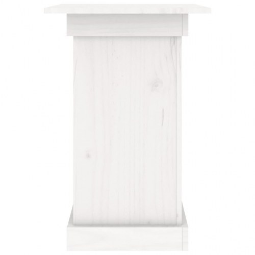 Blomsterstander 40x40x60 cm massivt fyrretræ hvid