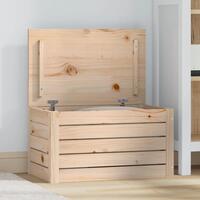 Opbevaringskasse 59,5x36,5x33 cm massivt fyrretræ