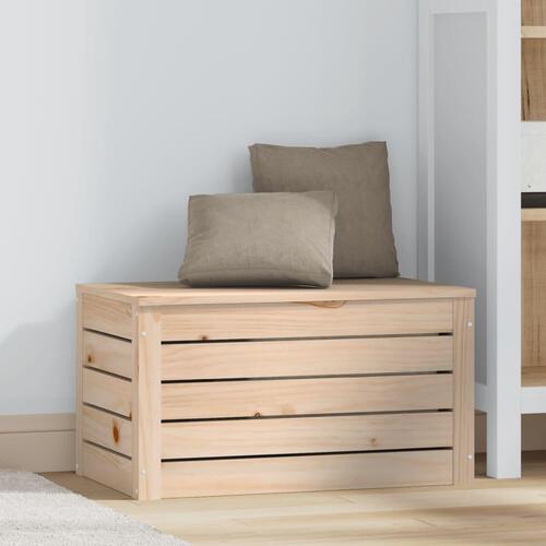 Opbevaringskasse 59,5x36,5x33 cm massivt fyrretræ