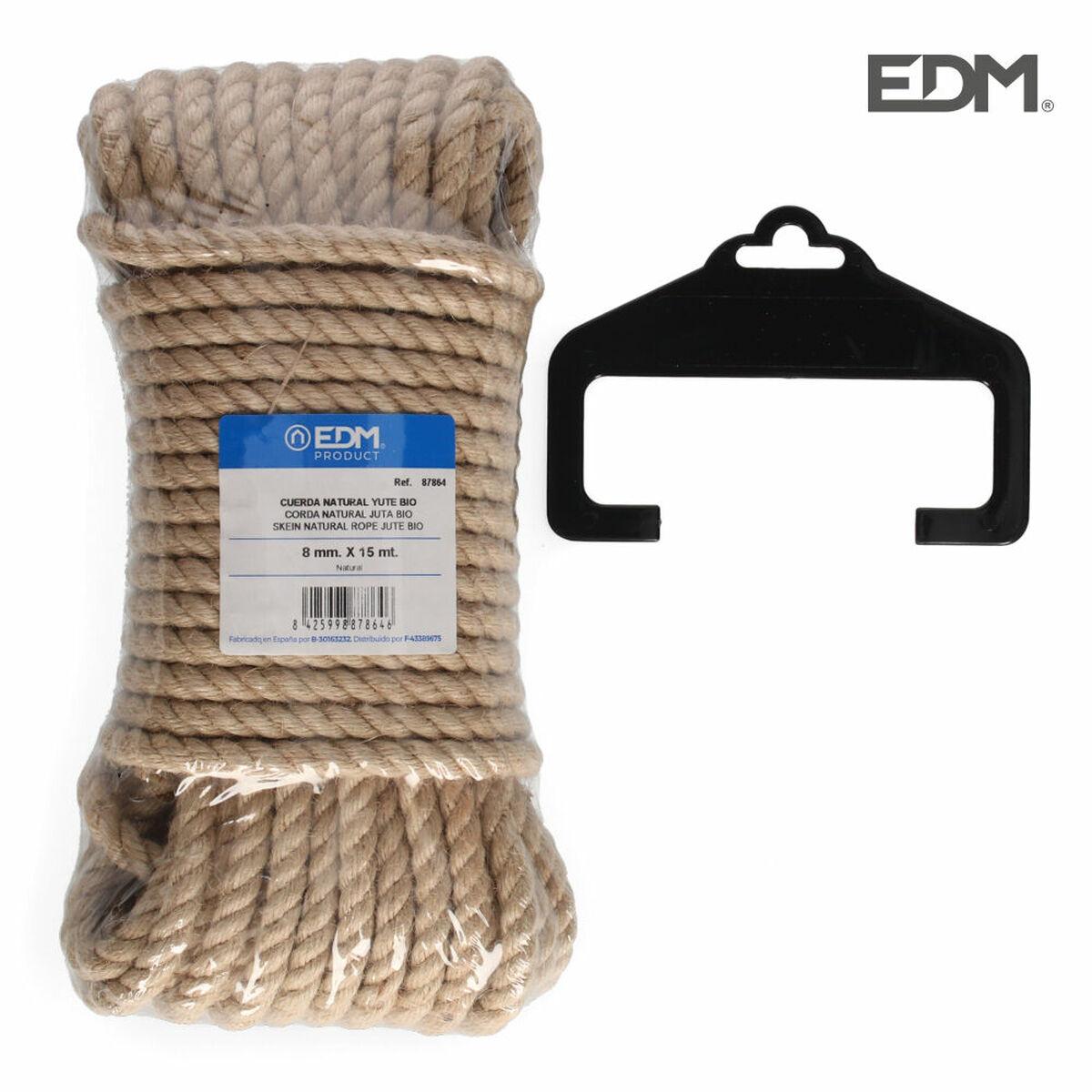 EDM Product flettet reb i natur jute 15 m