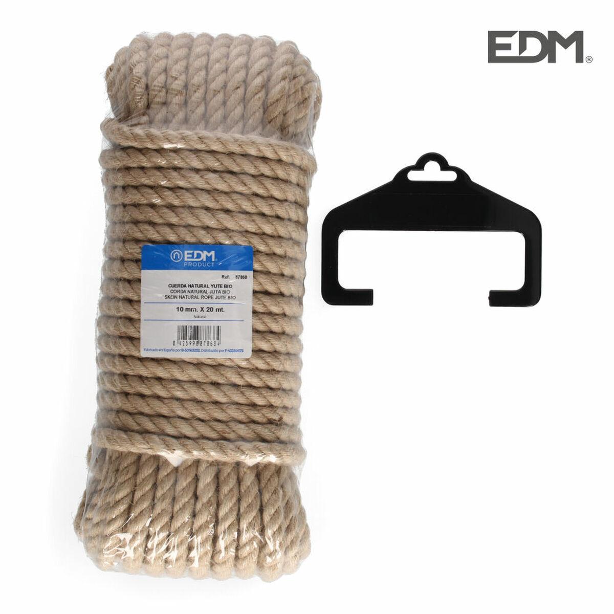 EDM Product flettet reb i natur jute - 20 m