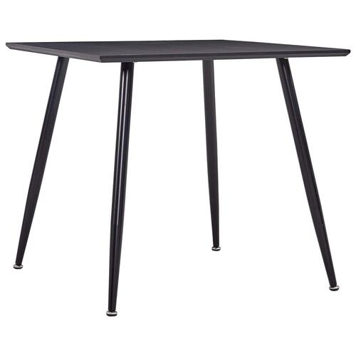Spisebordssæt 5 dele kunstlæder grå