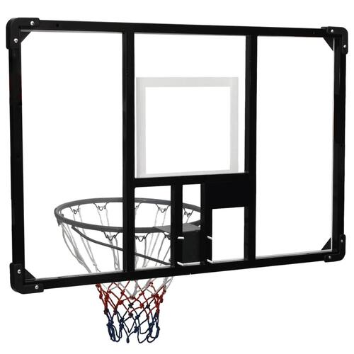 Basketballkurv med plade 106x69x3 cm polycarbonat transparent