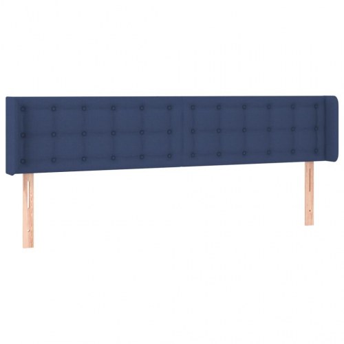 Sengegavl med LED-lys 163 x 16 x 78/88 cm - blå