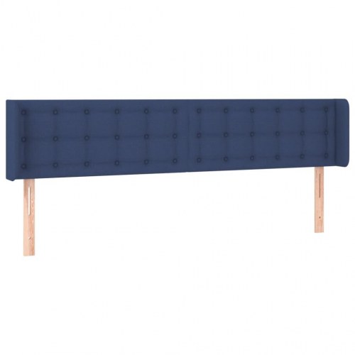 Sengegavl med LED-lys 183 x 16 x 78/88 cm - blå