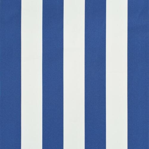 Foldemarkise 150x150 cm blå og hvid