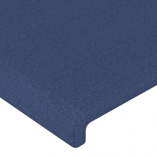 Sengegavl med LED-lys 163 x 16 x 118/128 cm - blå