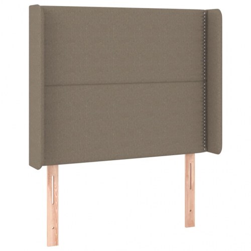 Sengegavl med LED-lys 93 x 16 x 118/128 cm - gråbrun