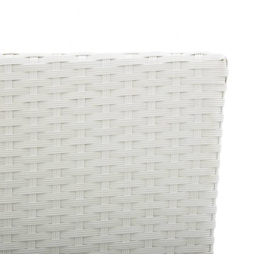 Havestole 2 stk. polyrattan hvid