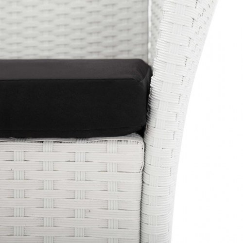 Havestole 2 stk. polyrattan hvid