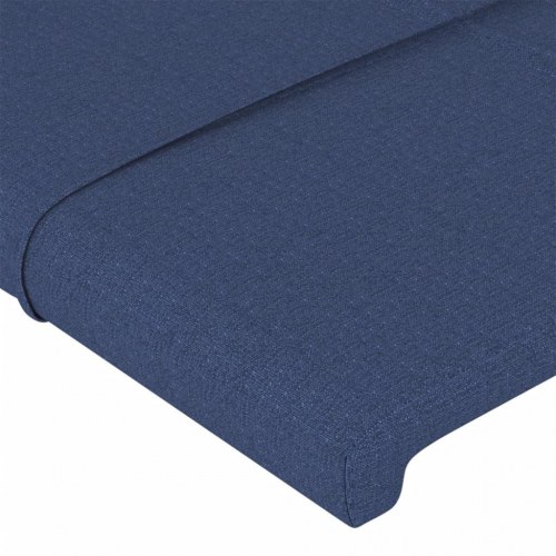 Sengegavl med LED-lys - blå, 93 x 16 x 118/128 cm
