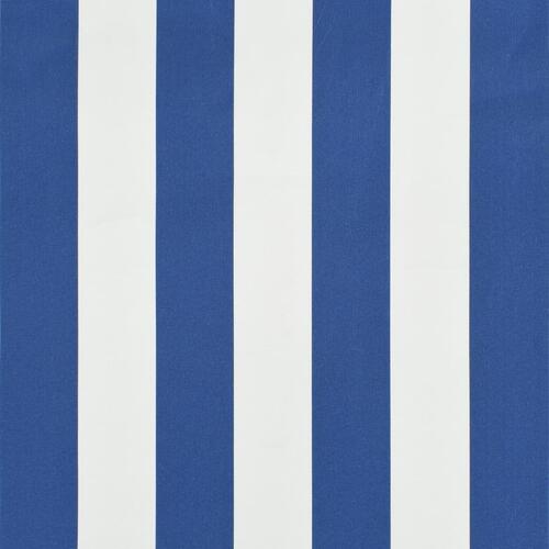 Foldemarkise 350 x 150 cm blå og hvid