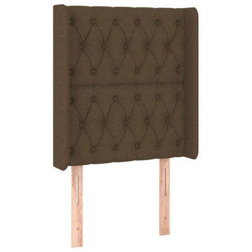Sengegavl med LED-lys 83 x 16 x 118/128 cm - mørkebrun