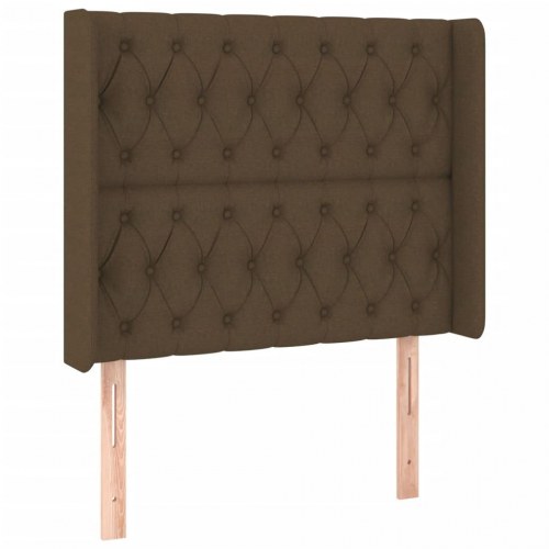 Sengegavl med LED-lys 93 x 16 x 118/128 cm - mørkebrun