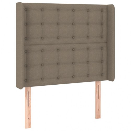 Sengegavl med LED-lys 103 x 16 x 118/128 cm - gråbrun