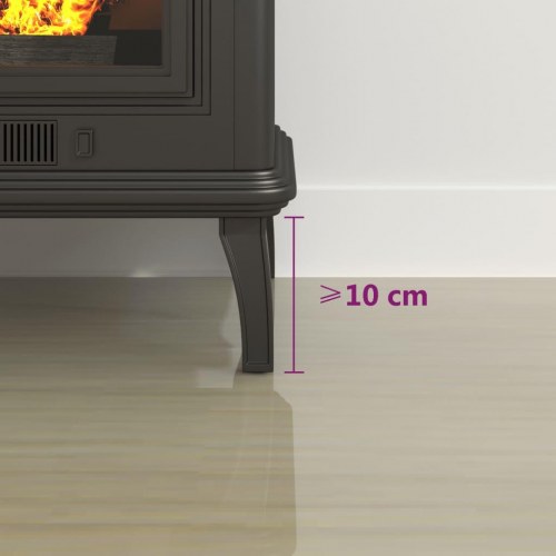 Glasplade til pejs 80x50 cm rektangulær