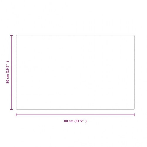 Glasplade til pejs 80x50 cm rektangulær