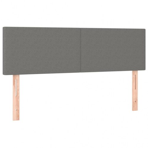Kontinentalseng med madras 140x190 cm - stof, mørkegrå