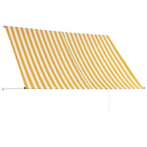 Foldemarkise 250x150 cm gul og hvid