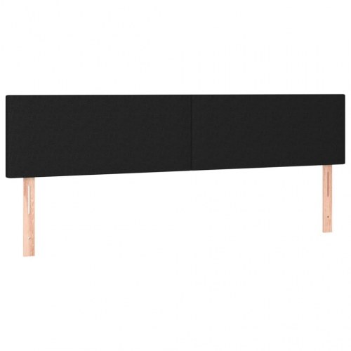Kontinentalseng med madras 200x200 cm - stof, sort