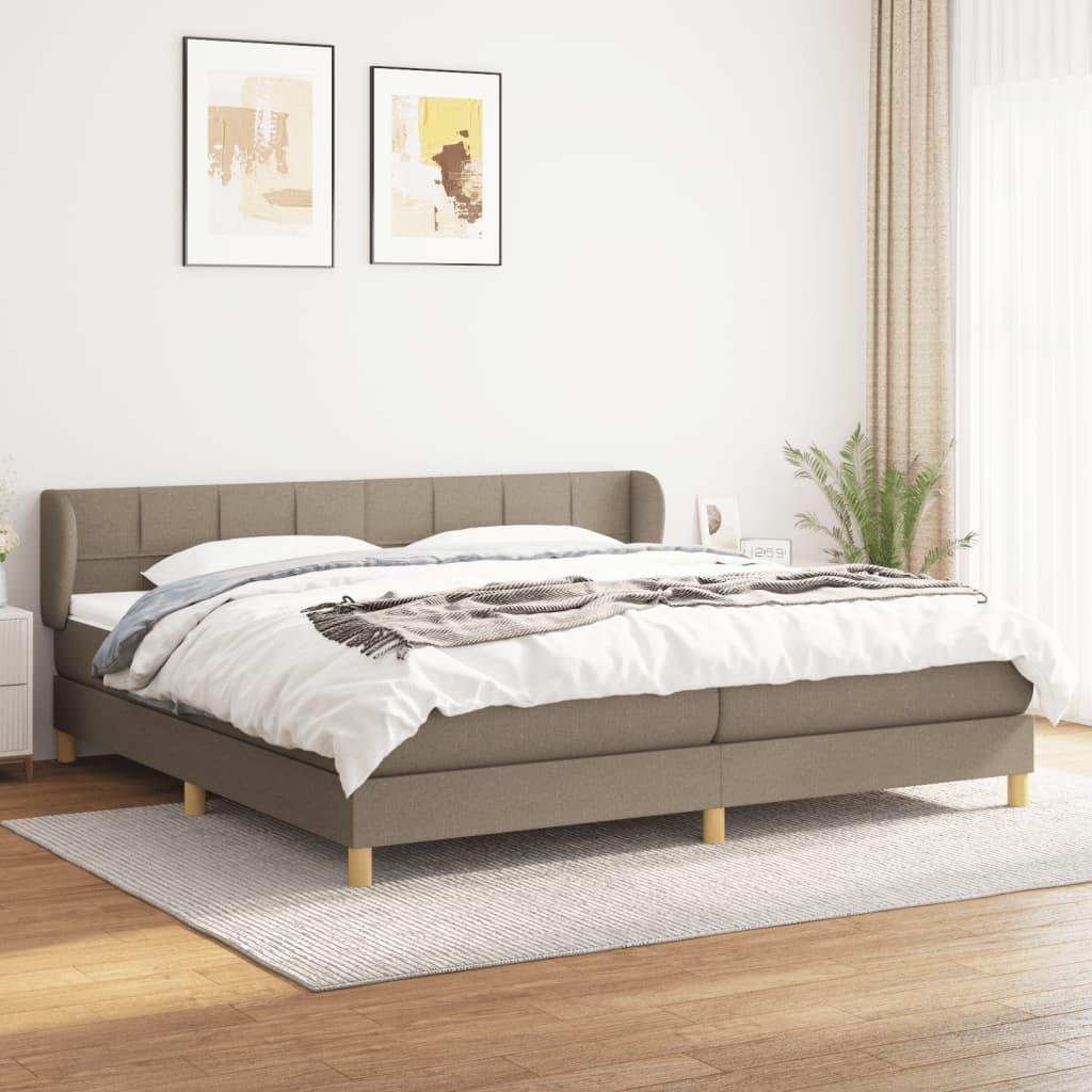 Kontinentalseng Med Madras Stof Gråbrun - Blok med firkanter / 200 x 200 cm