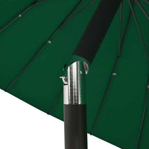 Udendørs parasol med aluminiumsstang 270 cm grøn