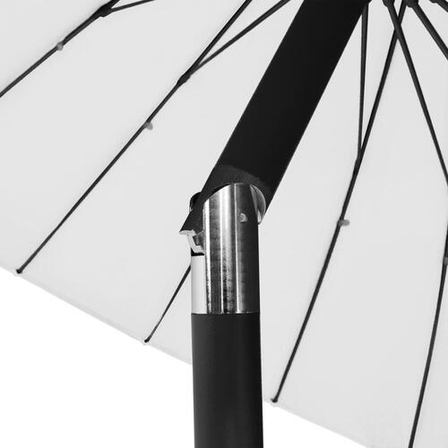 Parasol med aluminiumstang 270 cm sandhvid